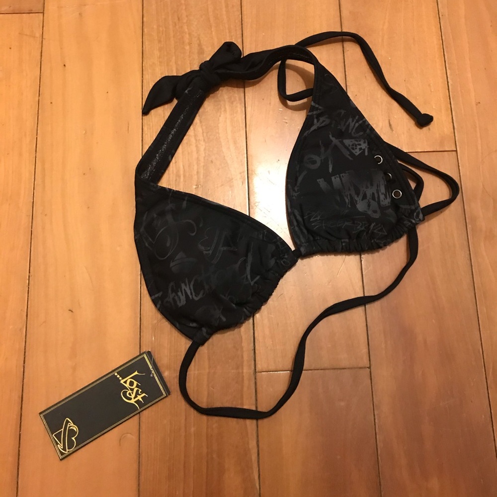 Lost Swimwear | Blackout Slim Halter Bikini Top